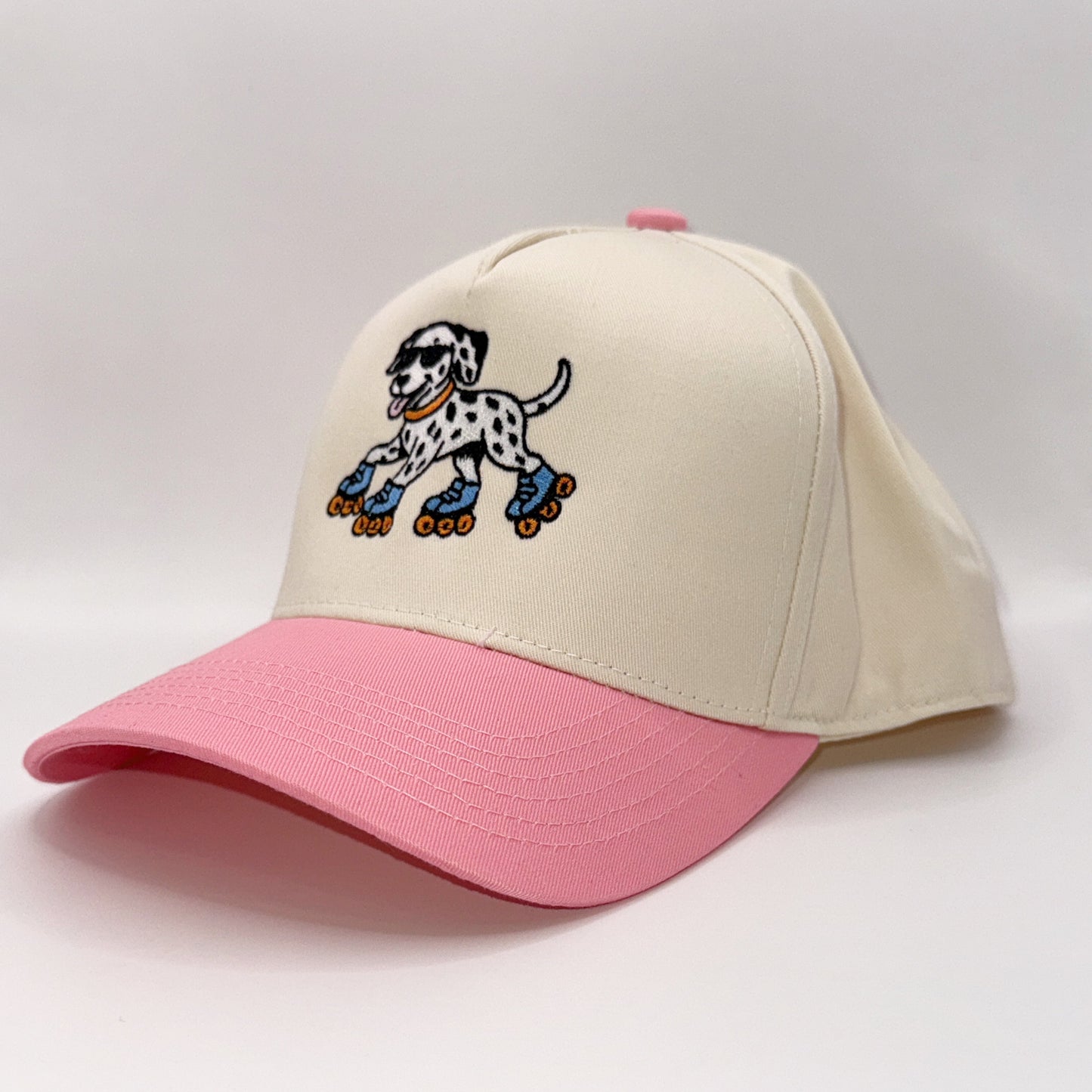 Cartoon Dalmatian Skating Baseball Cap