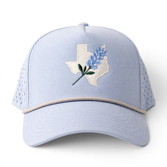 Texas Bluebonnet Embroidered Hat
