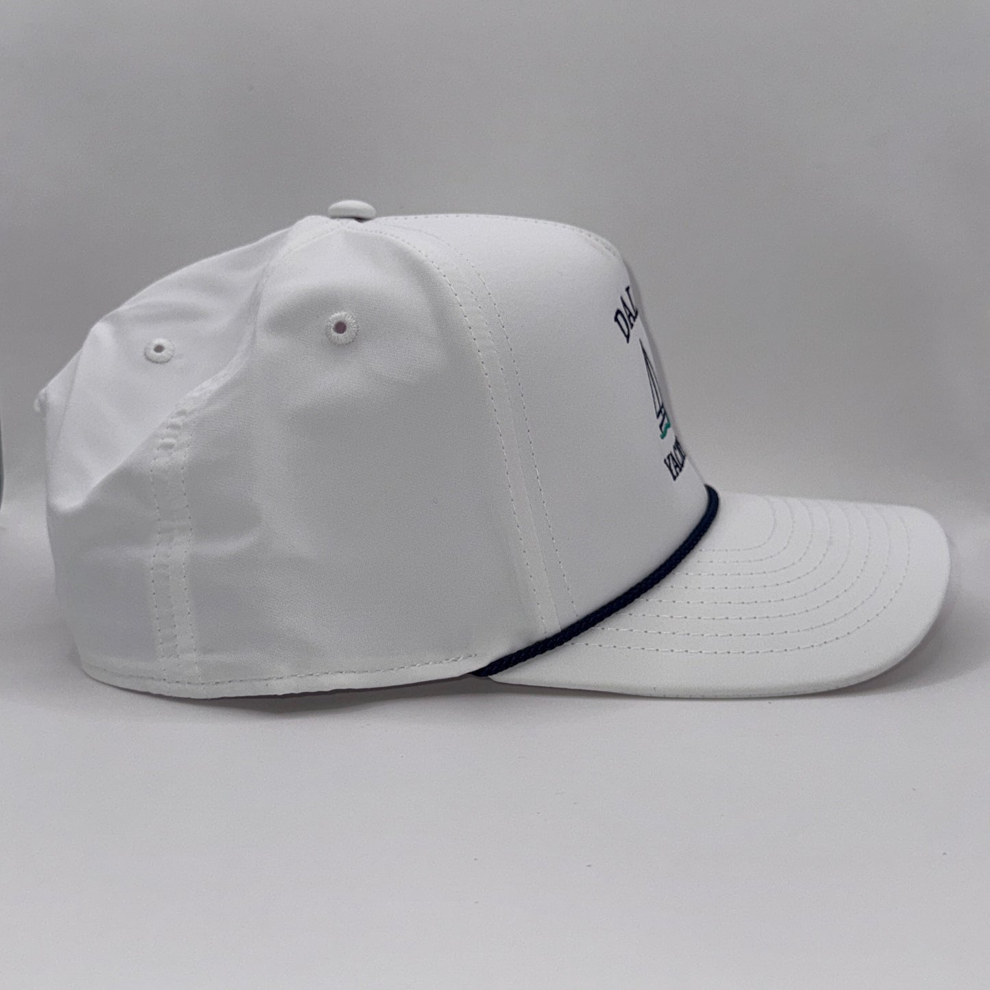 Dallas Yacht Club White with Navy Rope Imperial Cap