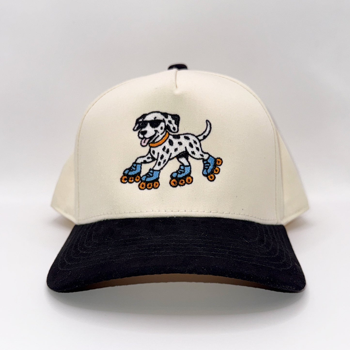 Cartoon Dalmatian Skating Baseball Cap