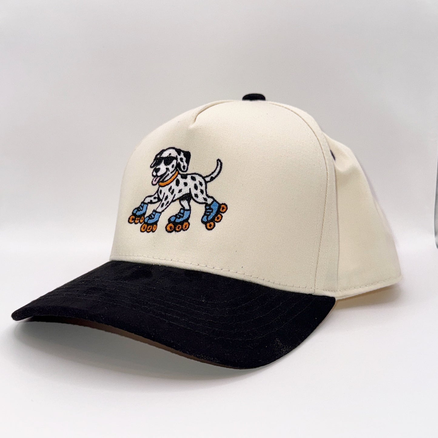 Cartoon Dalmatian Skating Baseball Cap