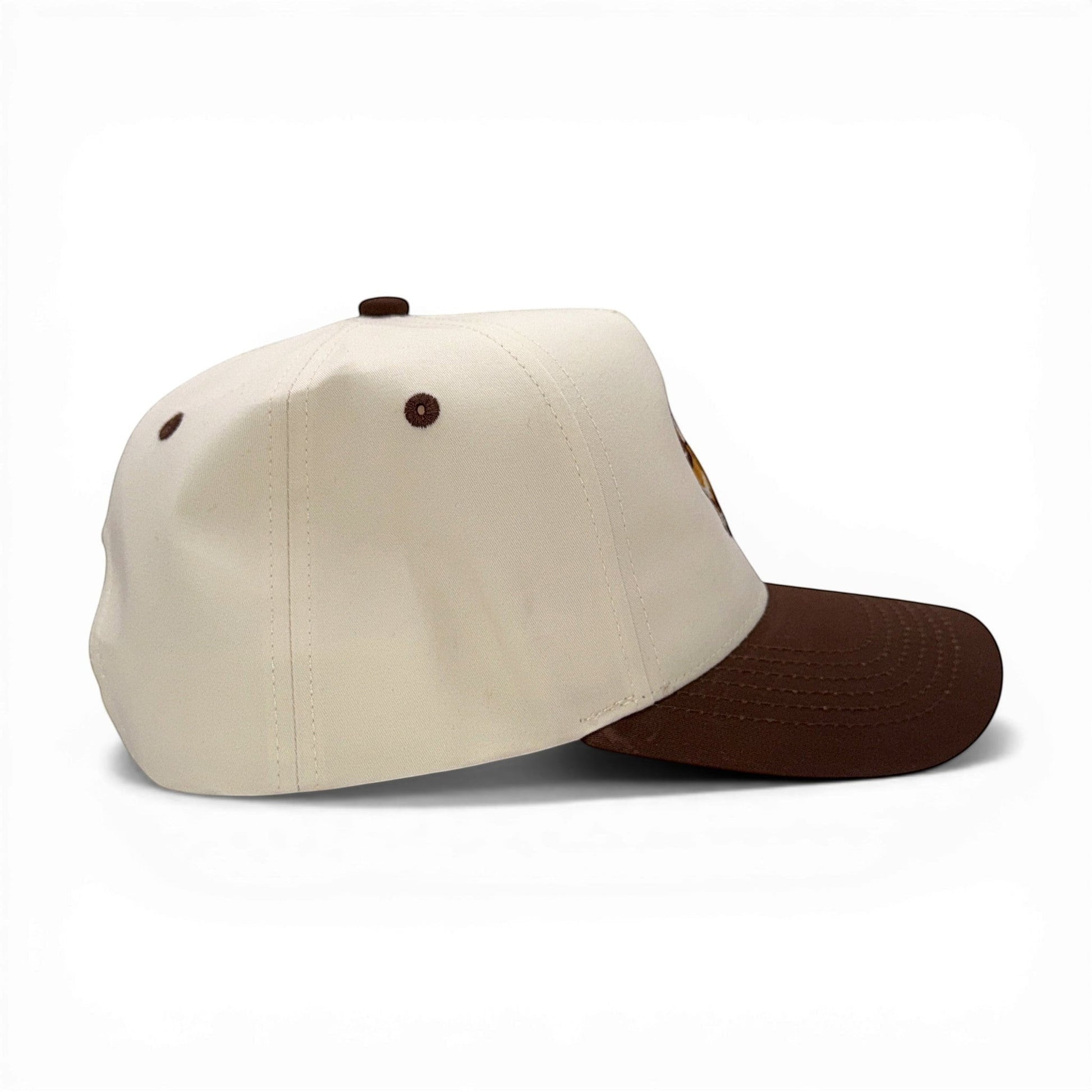 Dachshund Tan & Brown Baseball Cap – side profile – Mad Capper embroidered hat