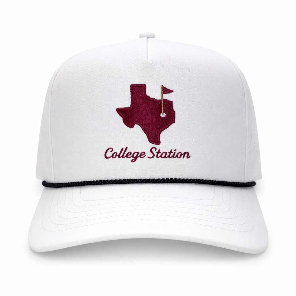 The College Station Gameday Hat – Embroidered Rope Cap