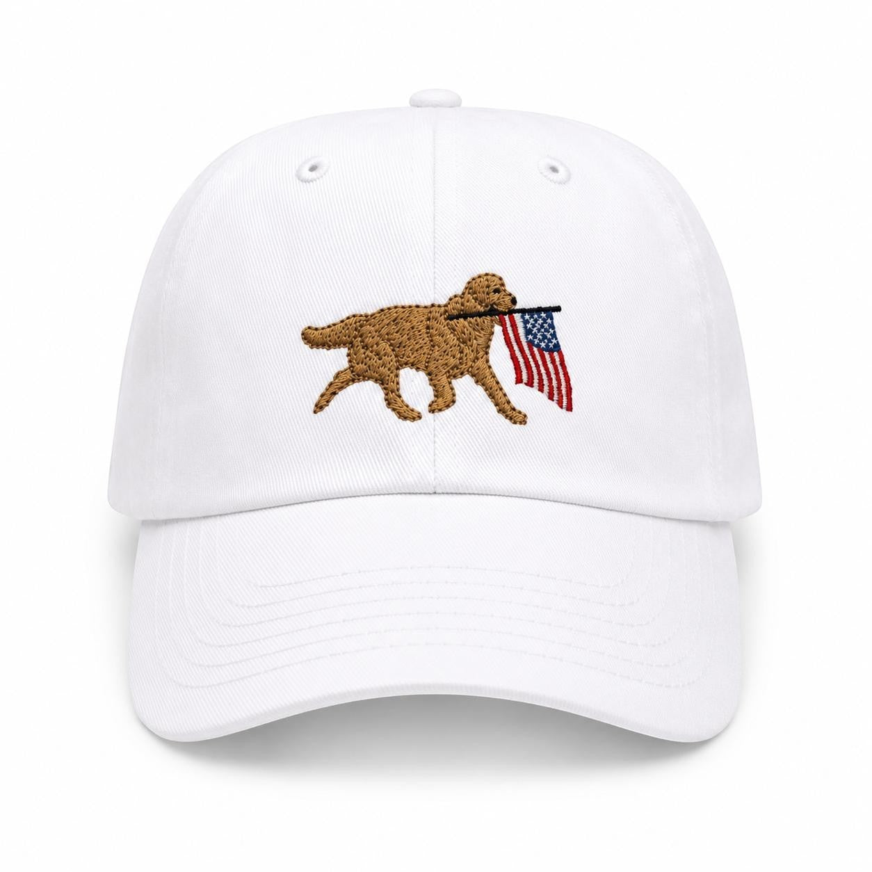 American Retriever Hat - White Baseball Hat
