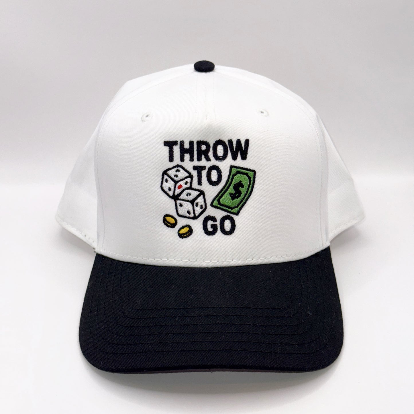 Throw to Go White & Black Baseball Cap