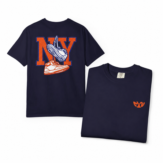 New York Kicks Graphic T-Shirt — Retro Trainer Design
