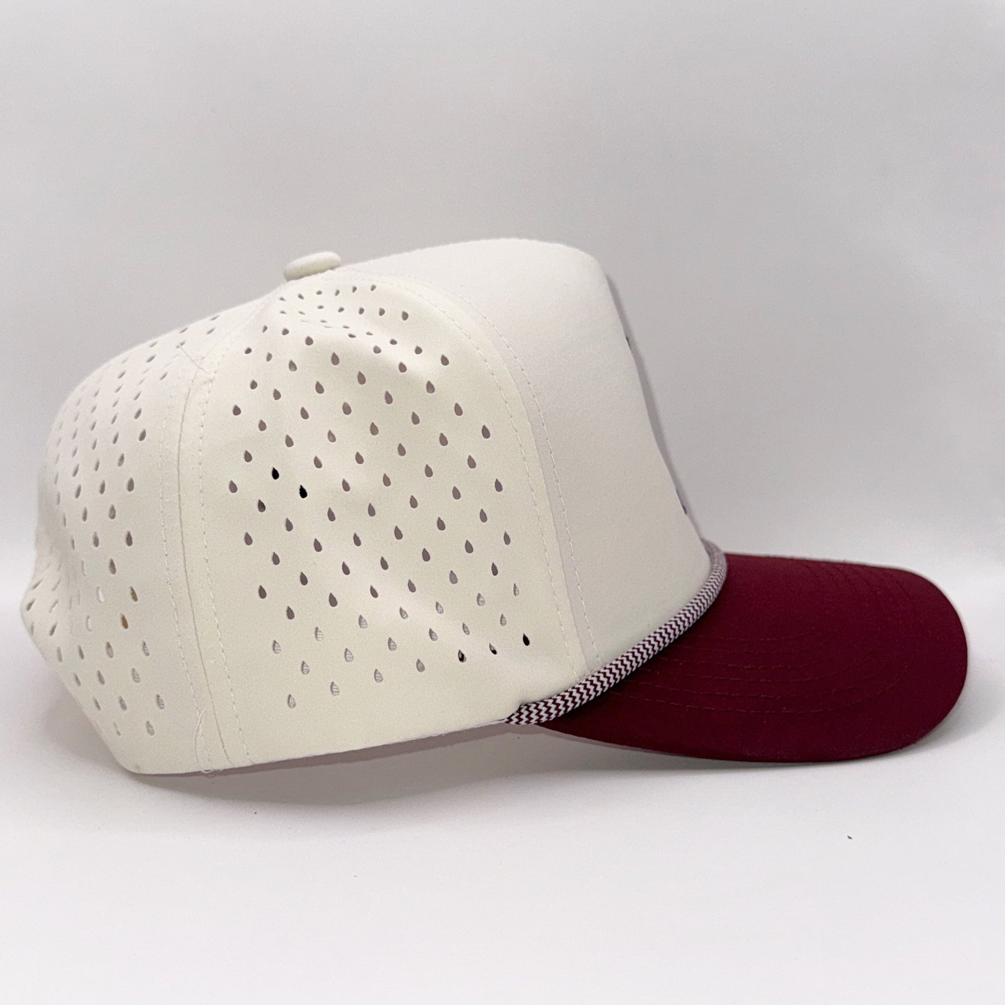 Wet Cocks Tan & Maroon Trucker Rope Cap