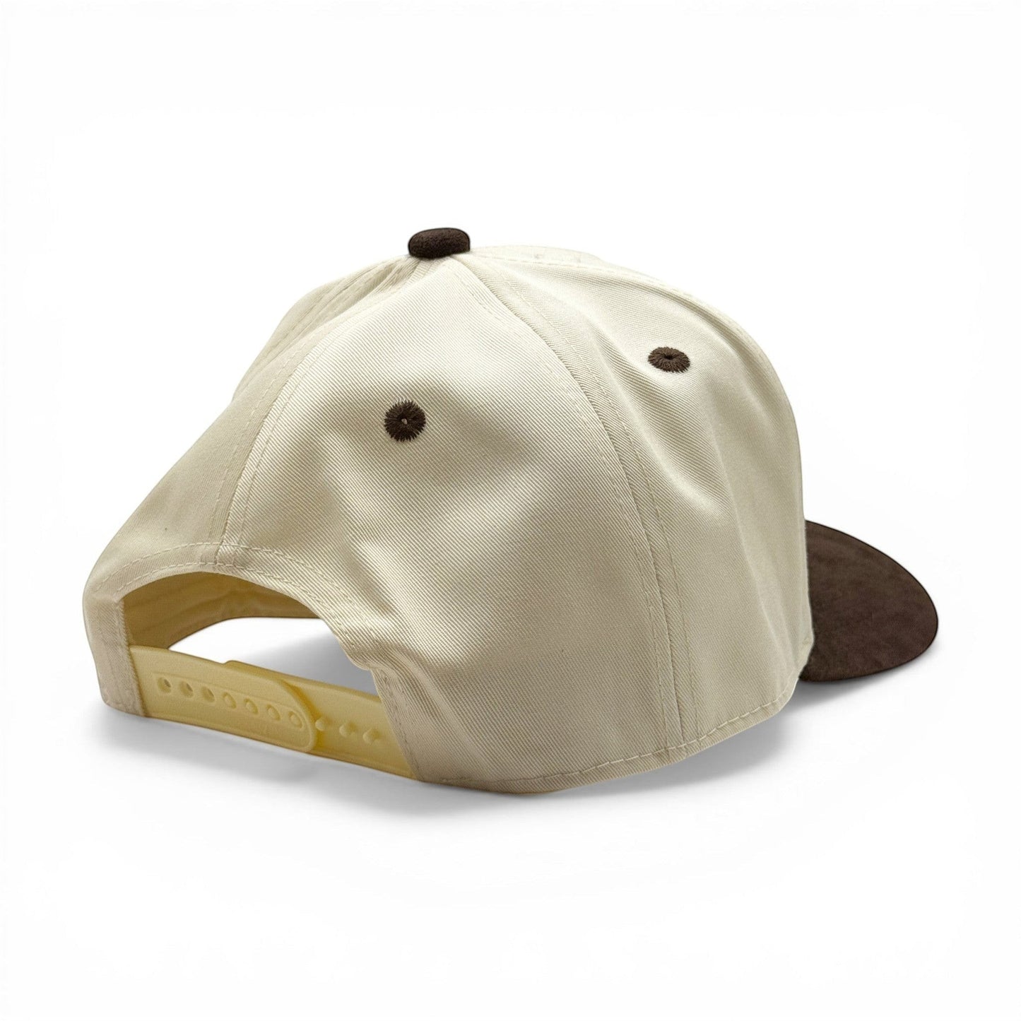 Brownie Massage Suede Bill Cap – back view – Mad Capper embroidered hat