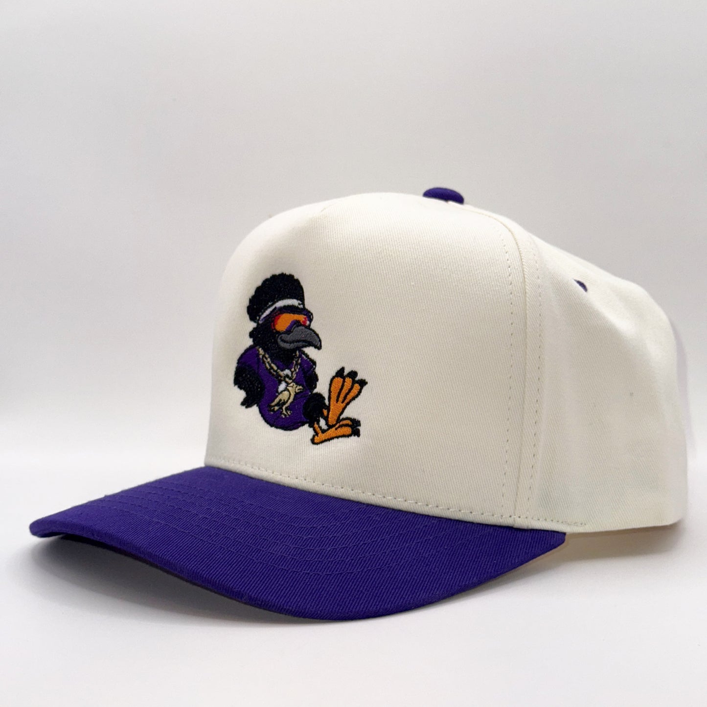 Lounging Raven Tan & Purple Baseball Cap