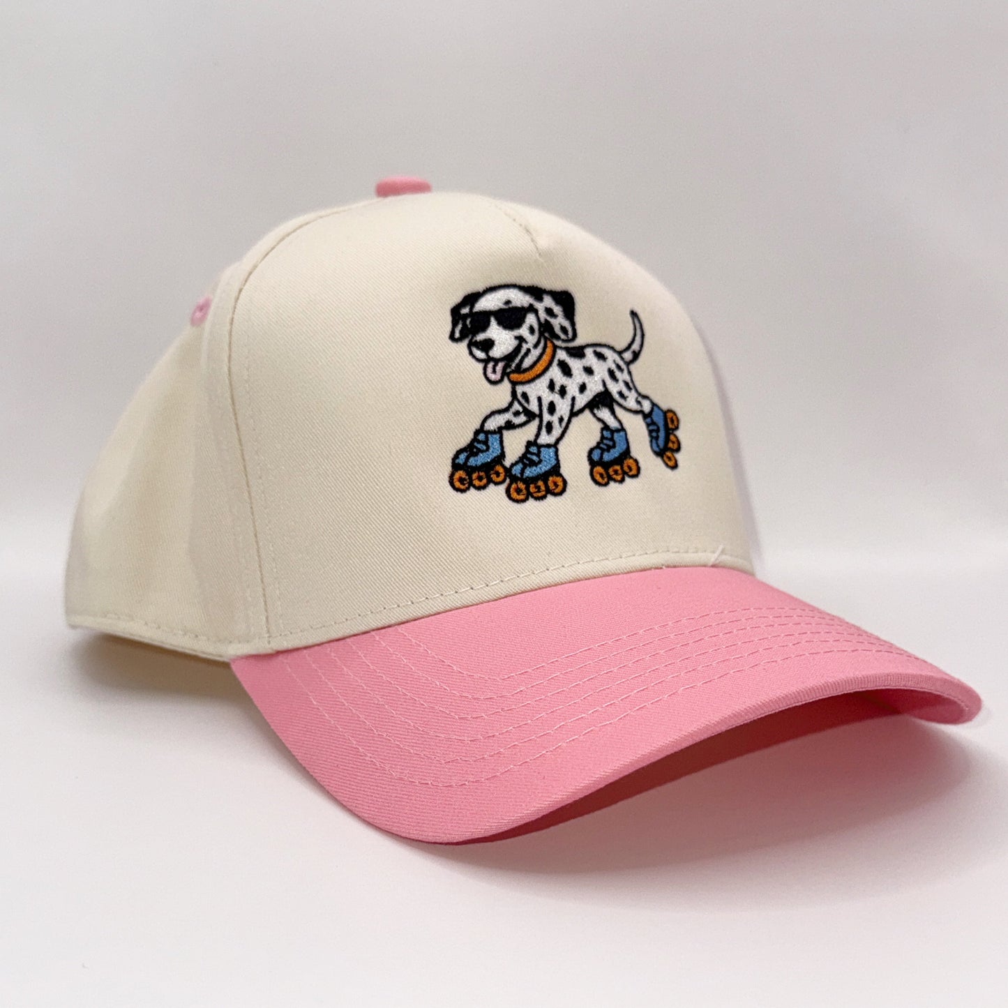 Cartoon Dalmatian Skating Baseball Cap