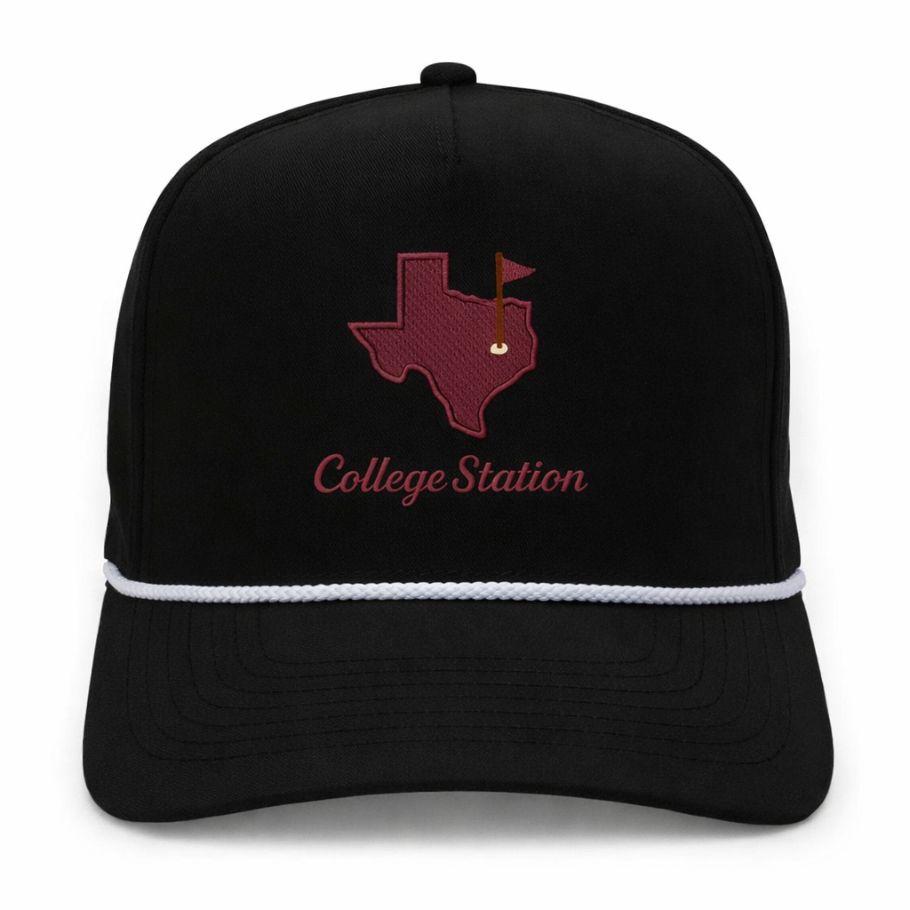 The College Station Gameday Hat – Embroidered Rope Cap