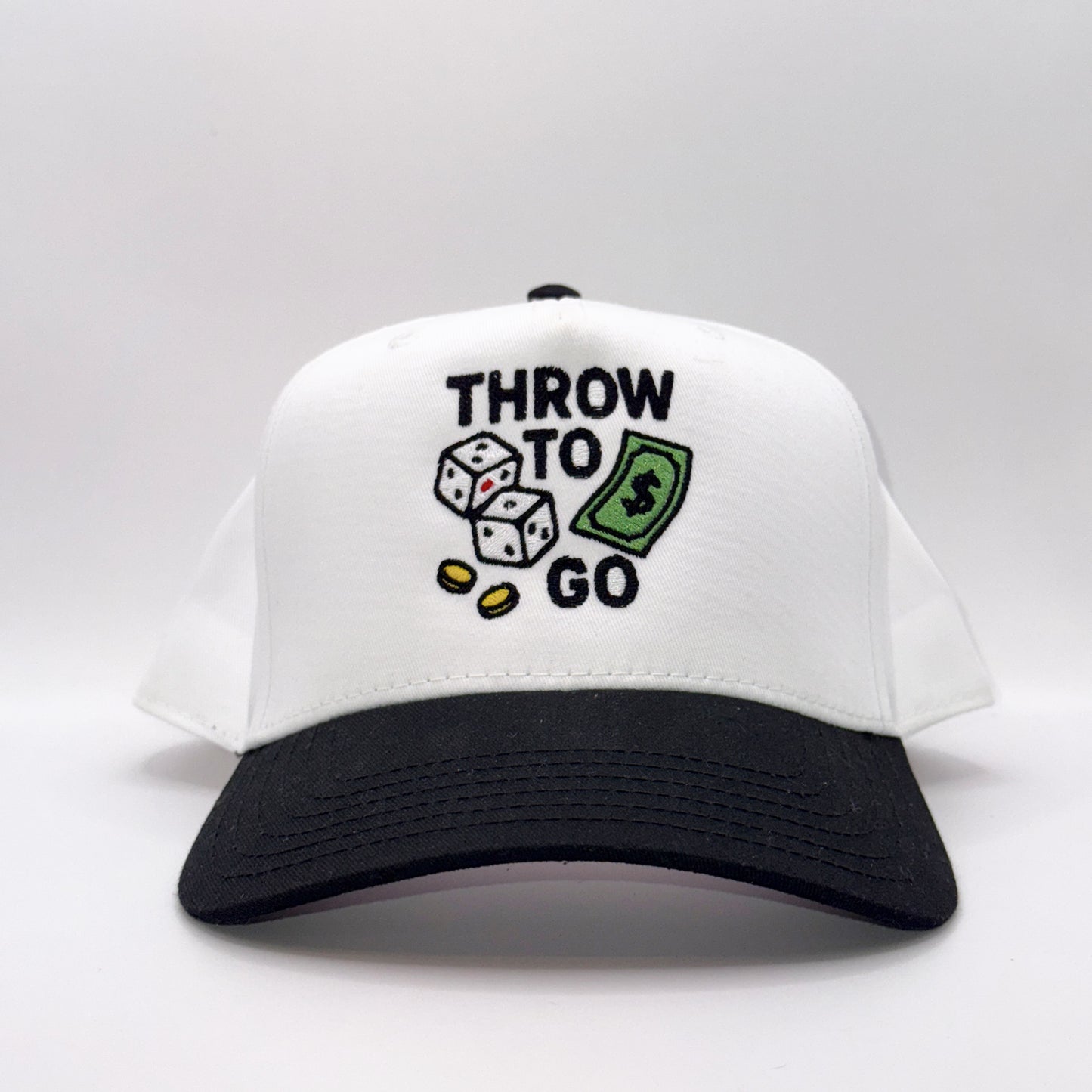 Throw to Go White & Black Baseball Cap