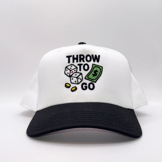 Throw to Go White & Black Baseball Cap