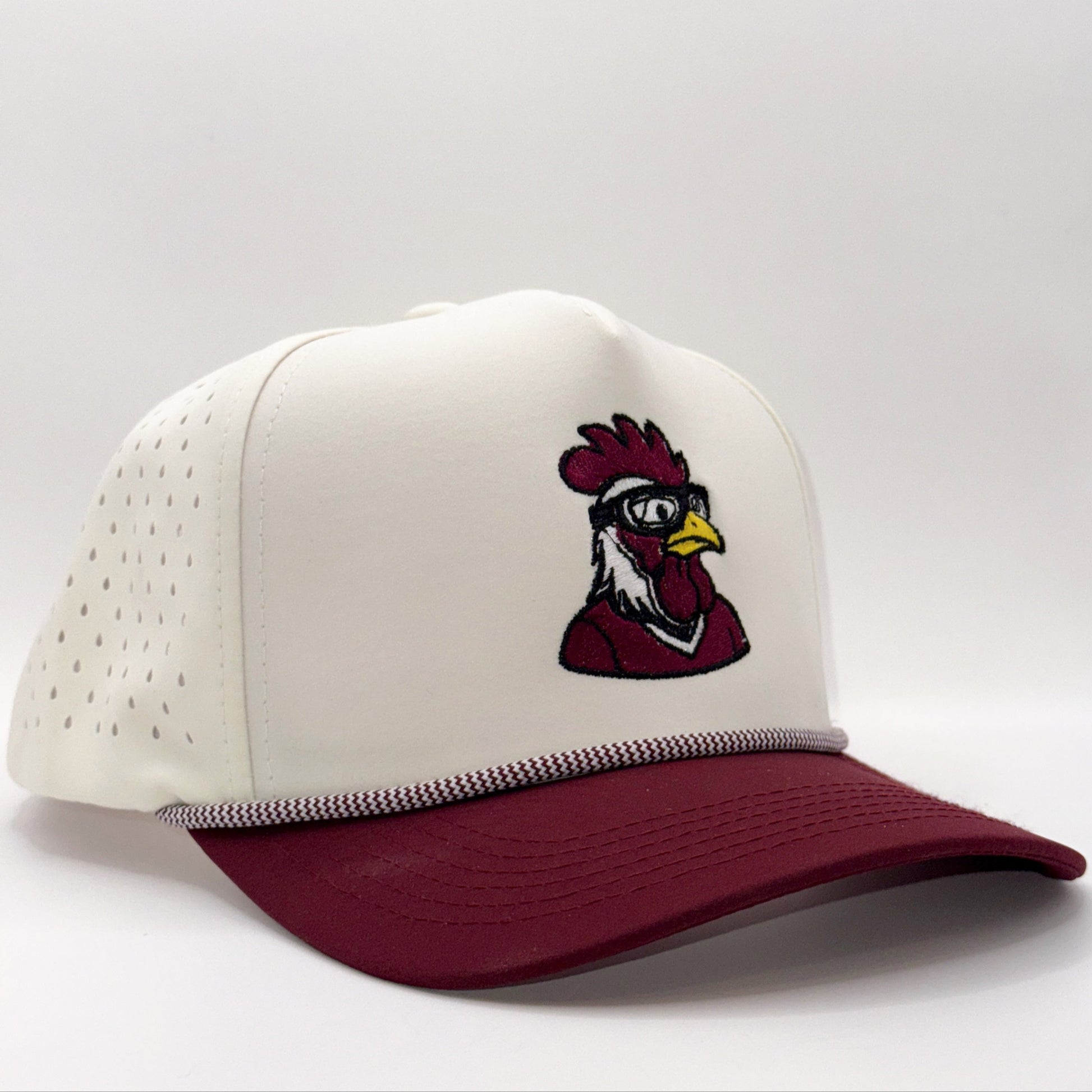 “LaRooster Specs hat – angled view”
