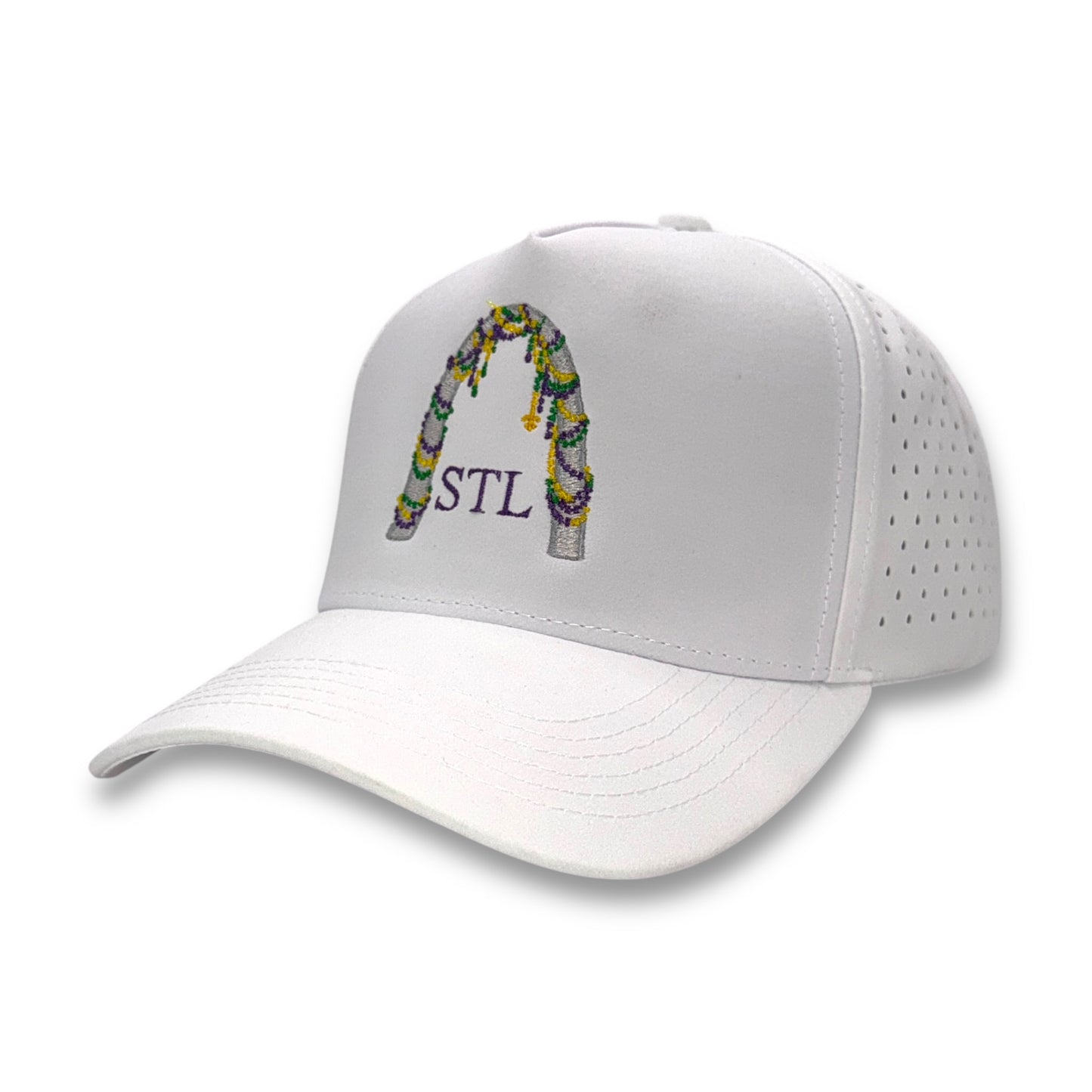 St. Marti Gras – angled left view – Mad Capper embroidered hat