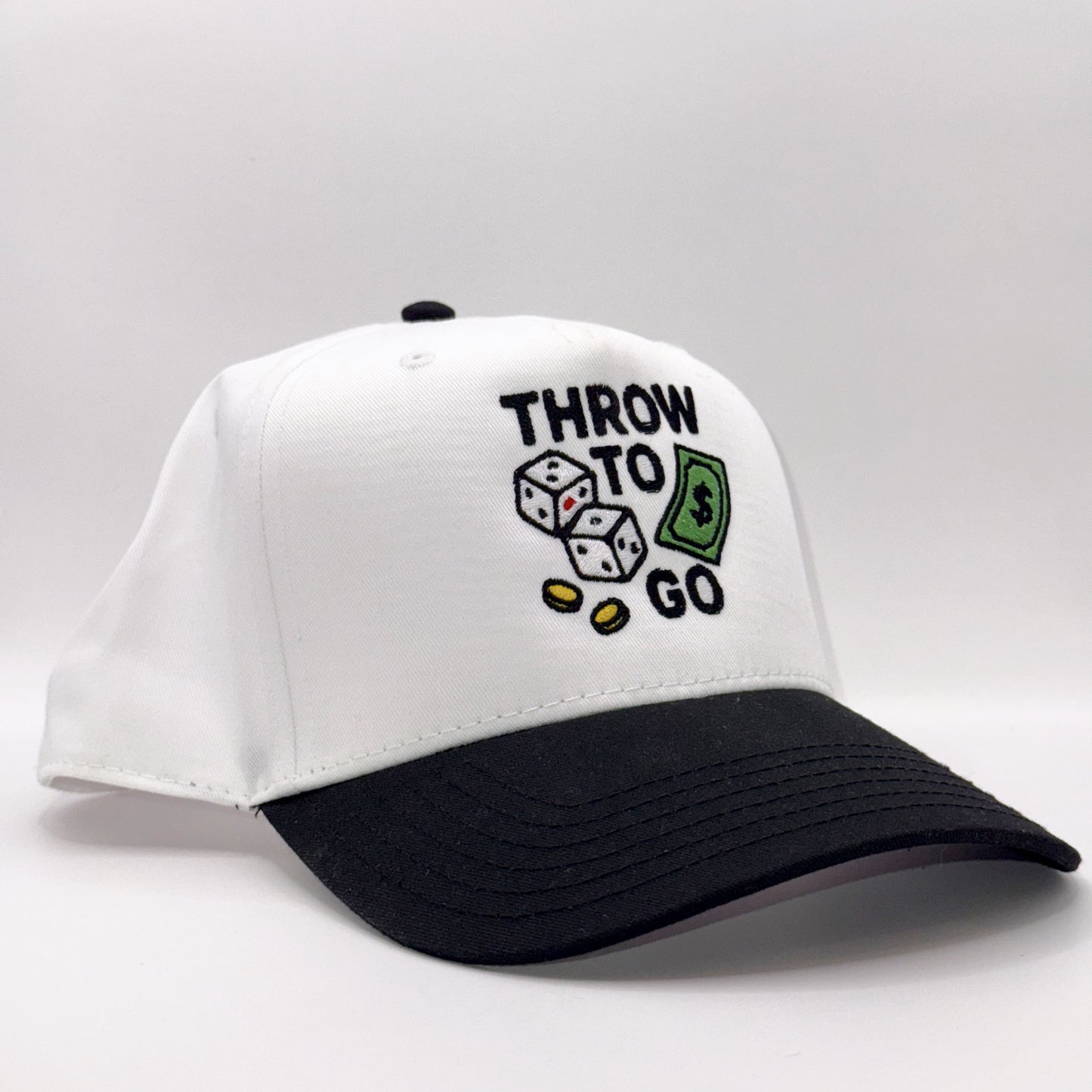 Throw to Go White & Black Baseball Cap