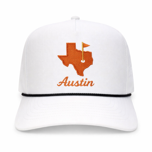 The Austin Gameday Hat – Embroidered Rope & Trucker Cap