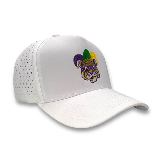 Tiger Gras Retro Hat – angled right view – Mad Capper embroidered hat