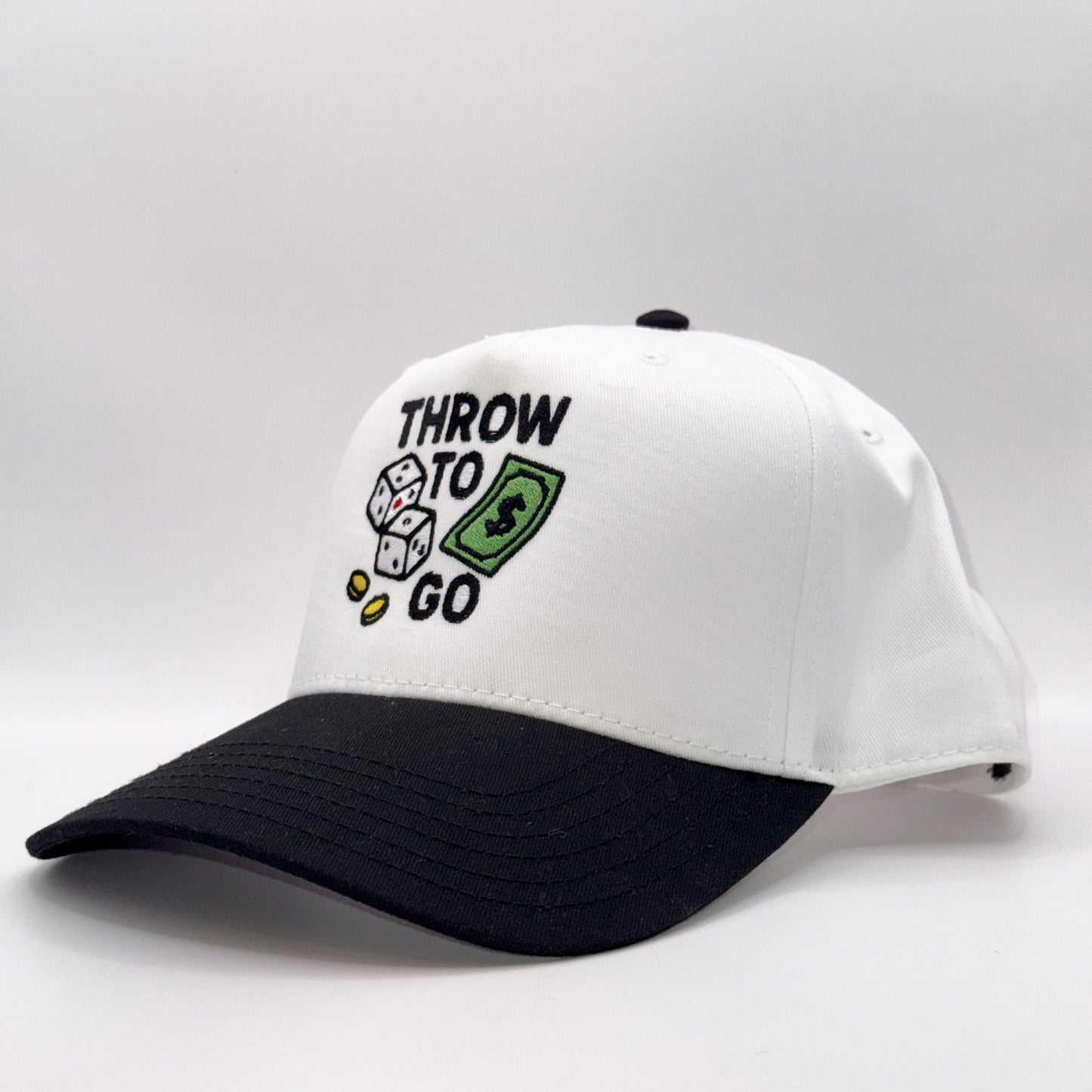 Throw to Go White & Black Baseball Cap