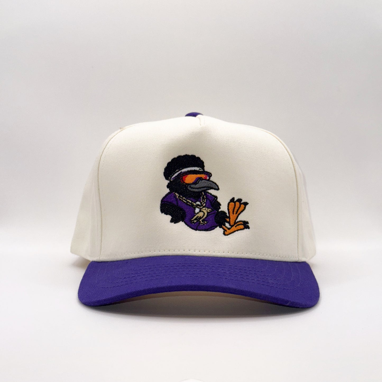 Lounging Raven Tan & Purple Baseball Cap
