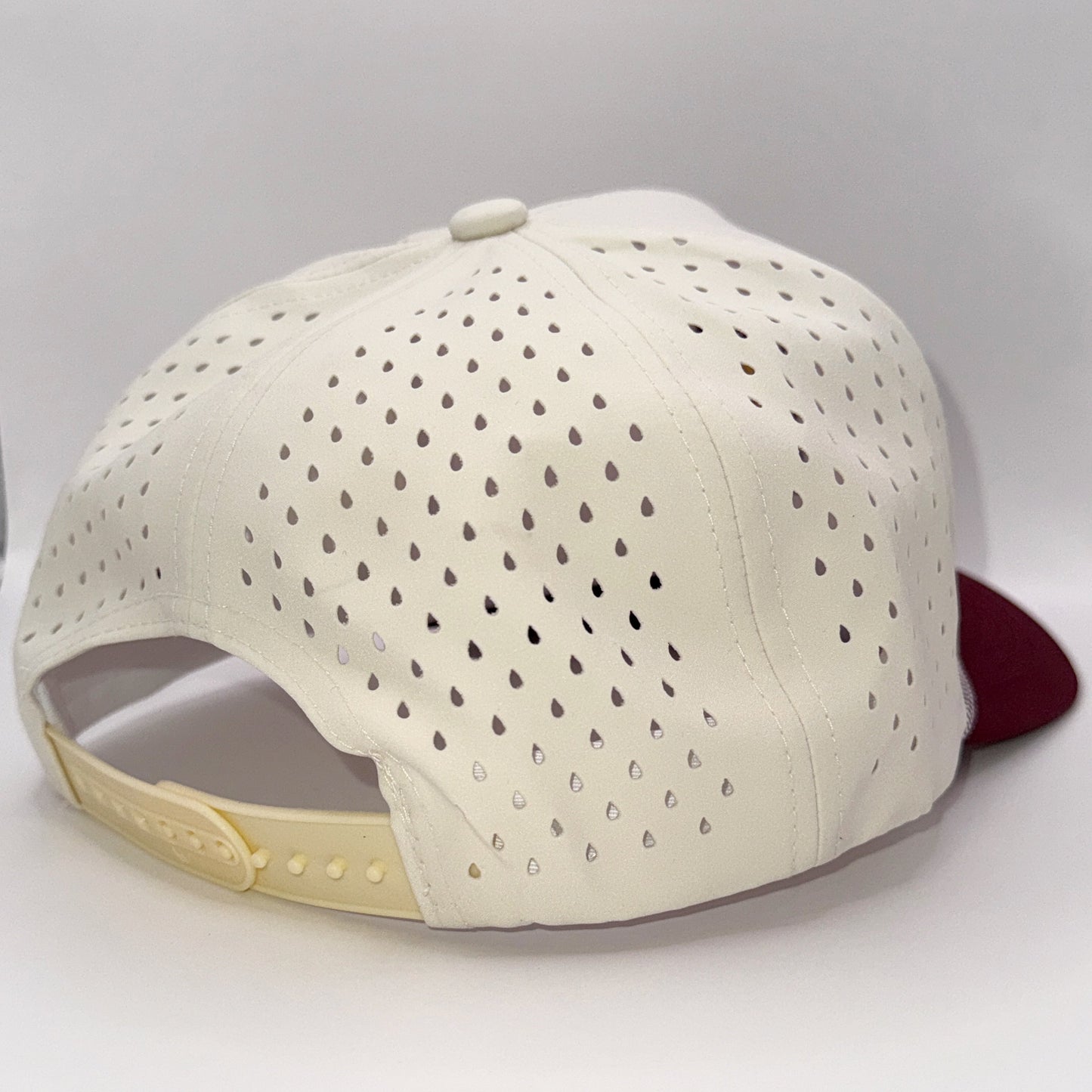 Harry Cocks Tan & Maroon Trucker Rope Cap