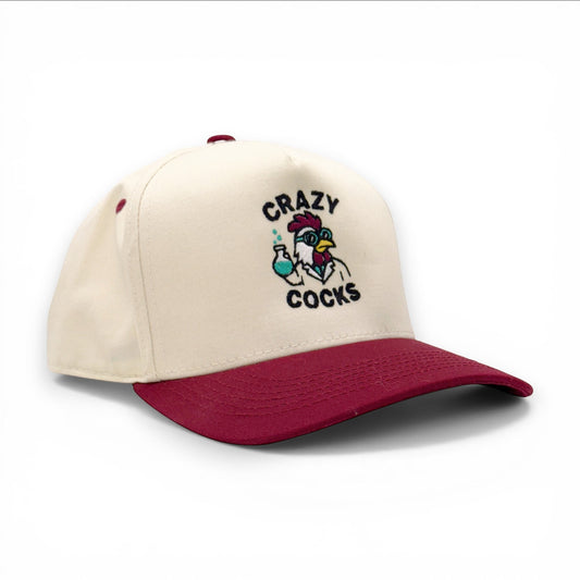 Crazy Cocks Baseball Cap – back view – Mad Capper embroidered hat