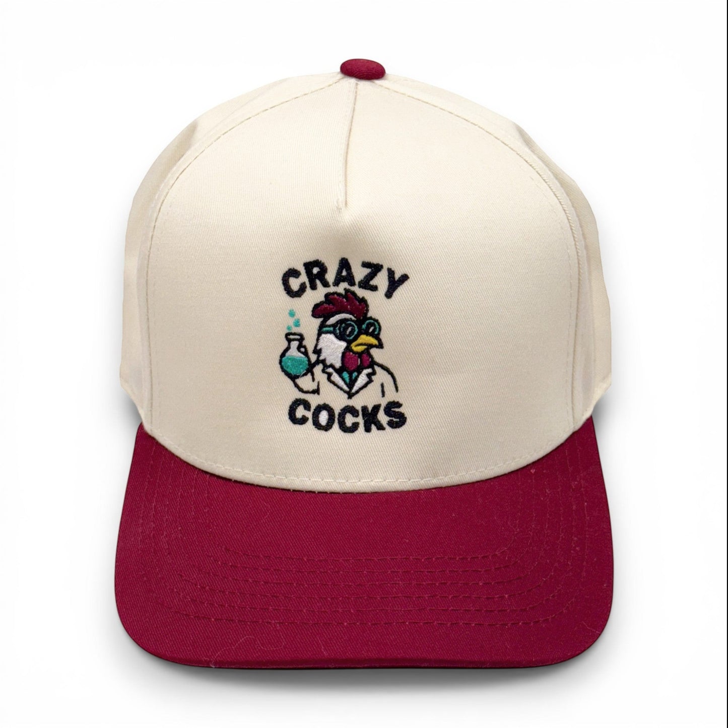 Crazy Cocks Baseball Cap – lifestyle view – Mad Capper embroidered hat