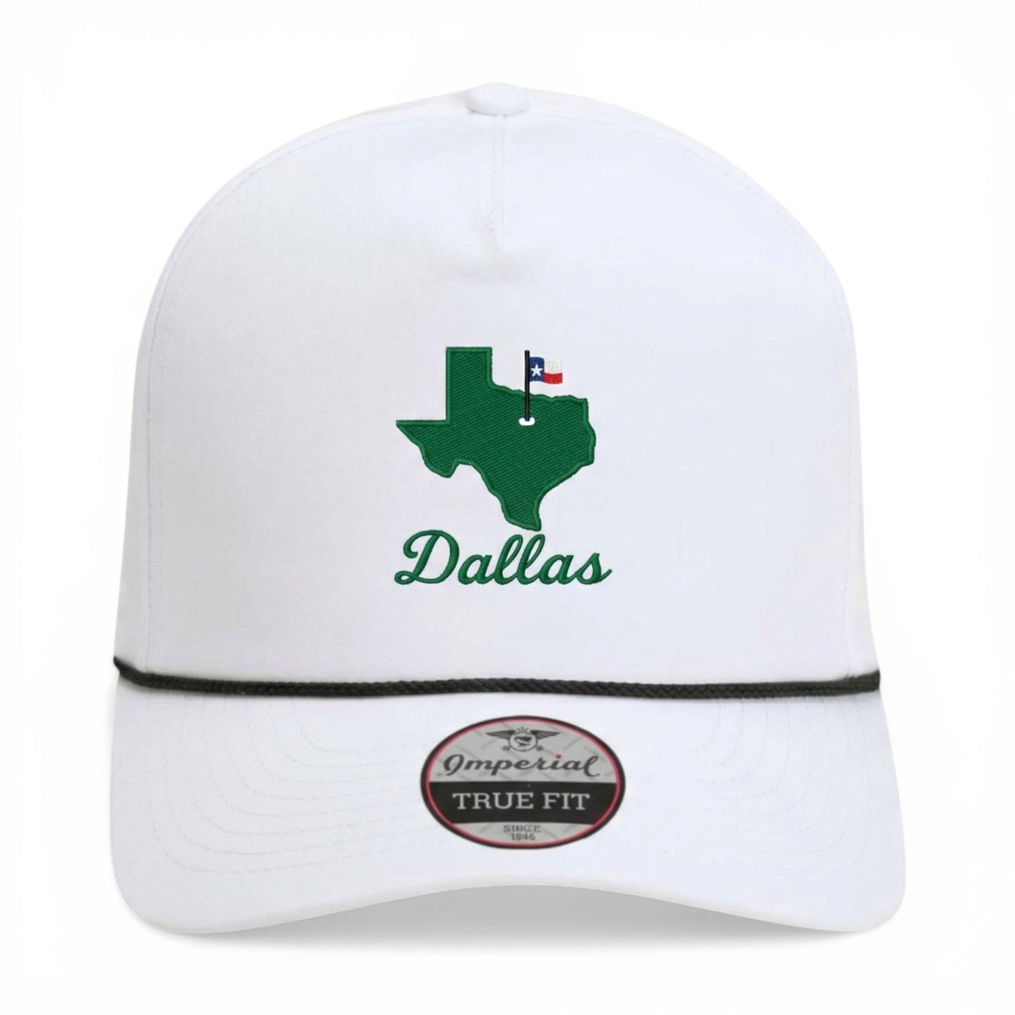The Dallas Gameday Hat – Embroidered Rope & Trucker Cap – angled right view – Mad Capper embroidered hat