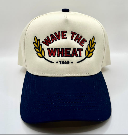 Kansas Wave the Wheat hat embroidery – side view snapback cap
