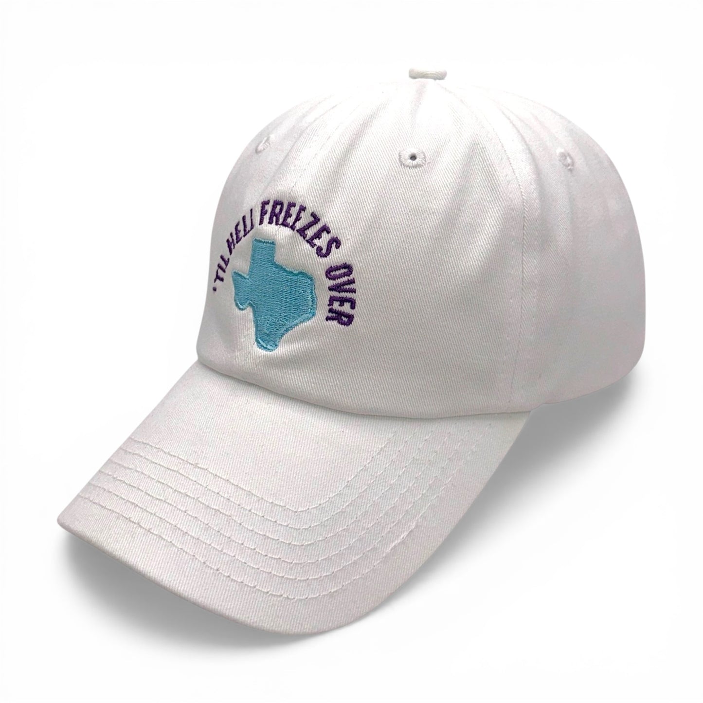 Ft. Worth Freeze Golf Hat – Embroidered Rope Cap – detail view – Mad Capper embroidered hat