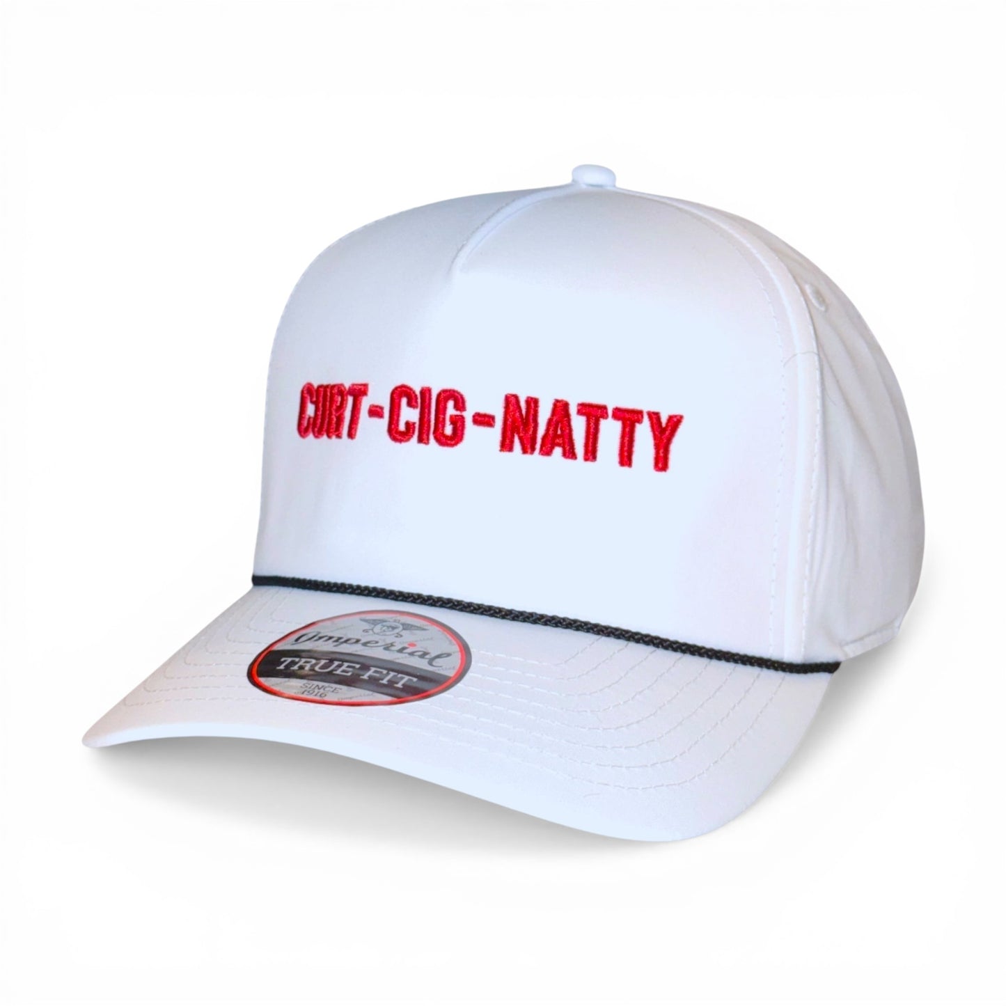Curt Cig Natty – angled left view – Mad Capper embroidered hat