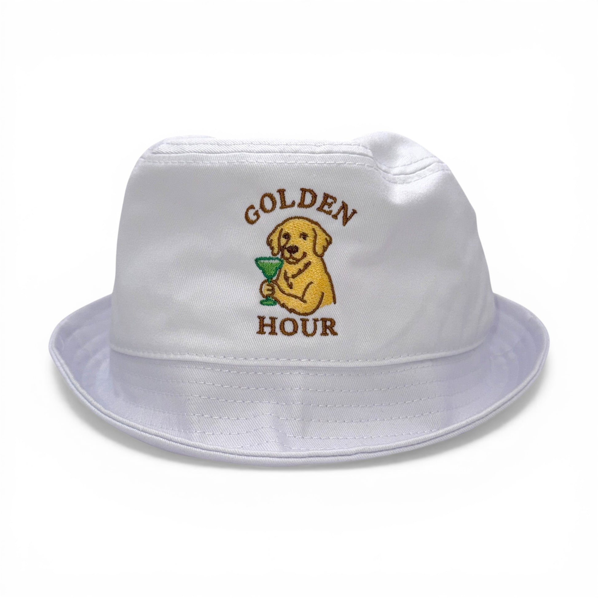 The Golden Hour Hat – Embroidered Foam Trucker Cap – back view – Mad Capper embroidered hat