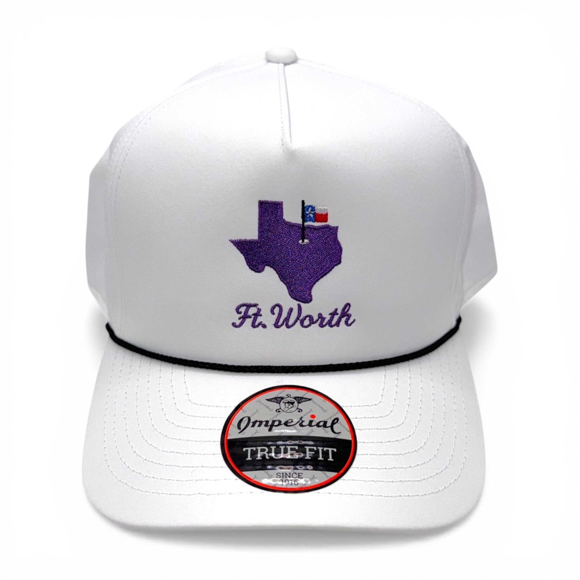 Fort Worth Gameday Hat – Embroidered Performance Rope Cap – angled left view – Mad Capper embroidered hat