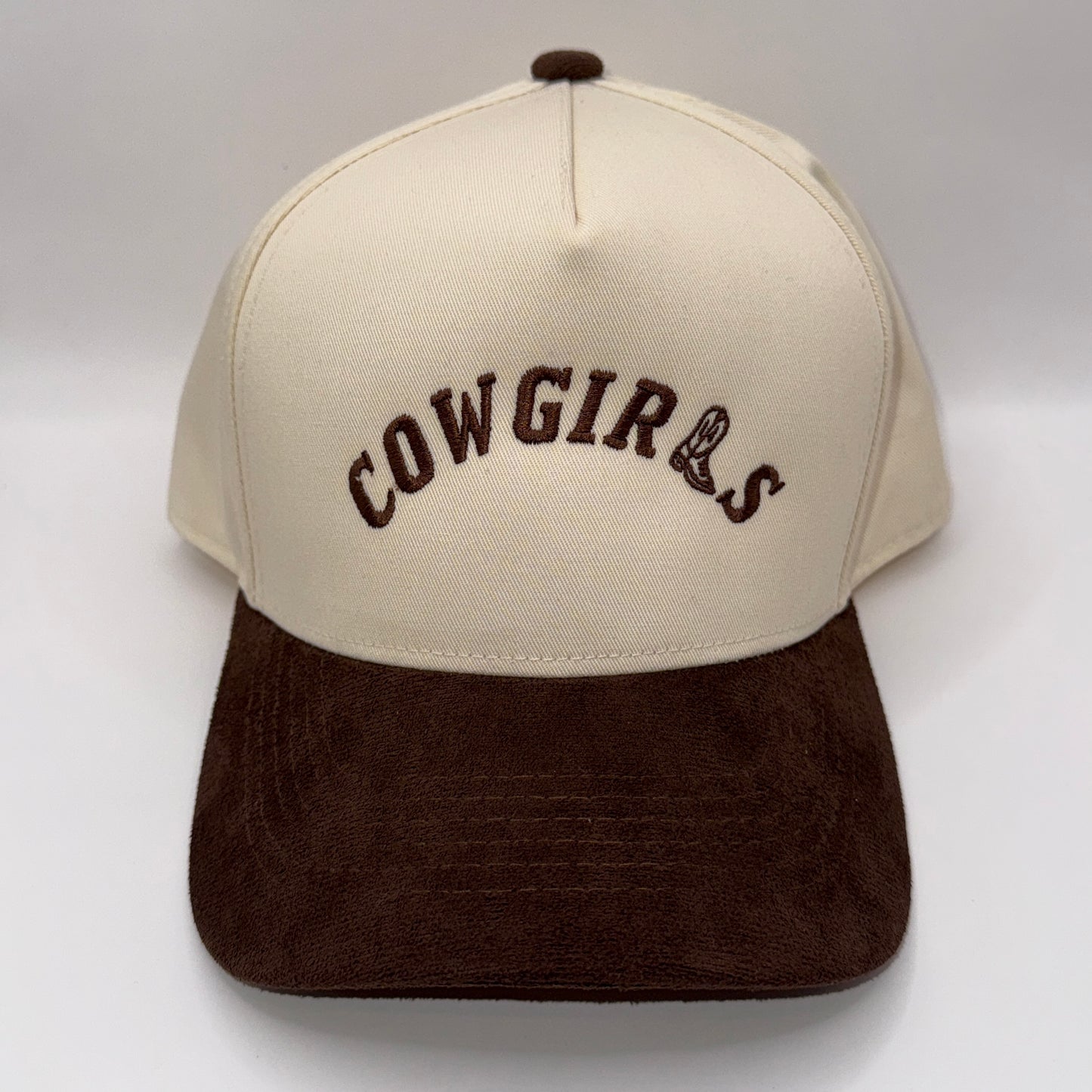 COWGIRLS Suede Brim Hat – Western Embroidered Cap