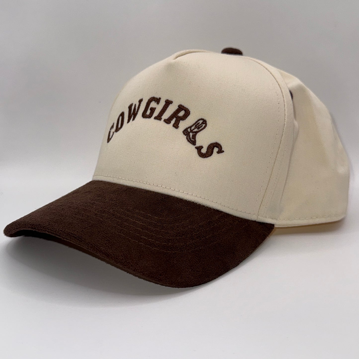 COWGIRLS Suede Brim Hat – Western Embroidered Cap