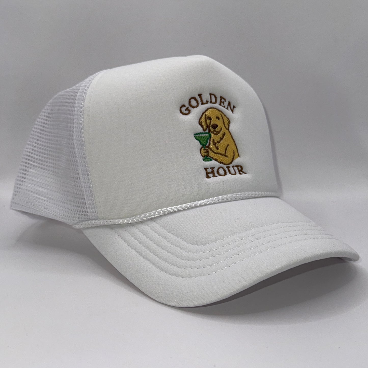 The Golden Hour Hat – Embroidered Foam Trucker Cap