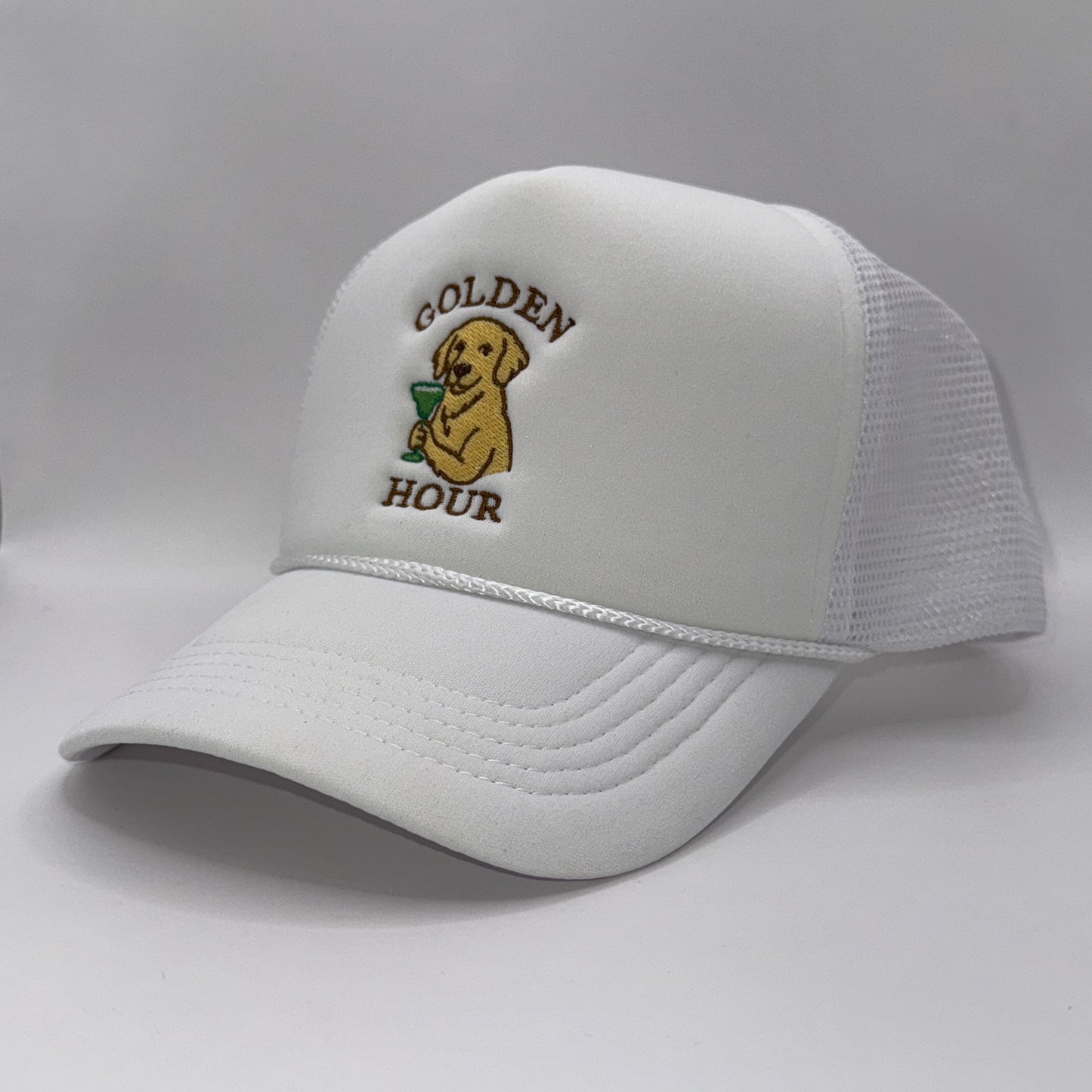 The Golden Hour Hat – Embroidered Foam Trucker Cap