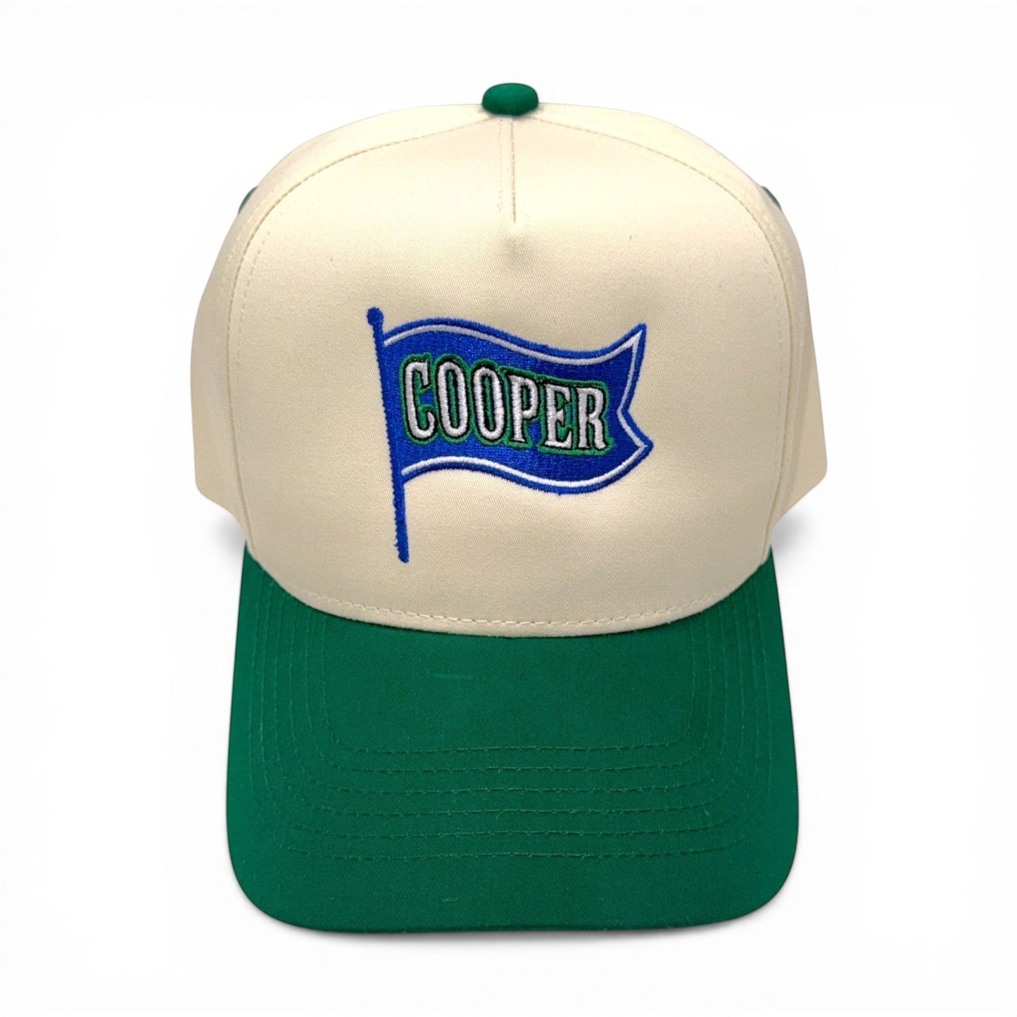 Flag of COOPER Hat – City Classic Edition – angled left view – Mad Capper embroidered hat