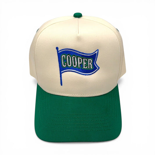 Flag of COOPER Hat – City Classic Edition – angled left view – Mad Capper embroidered hat