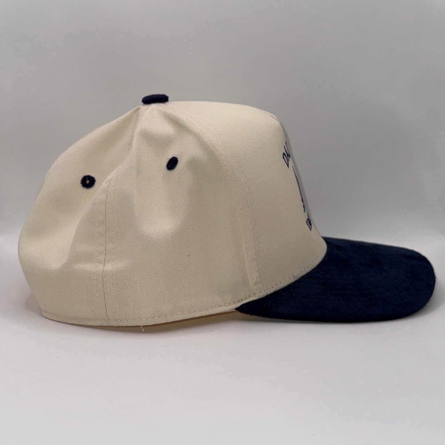 Dallas Yacht Club Tan & Navy Suede Baseball Cap Snapback