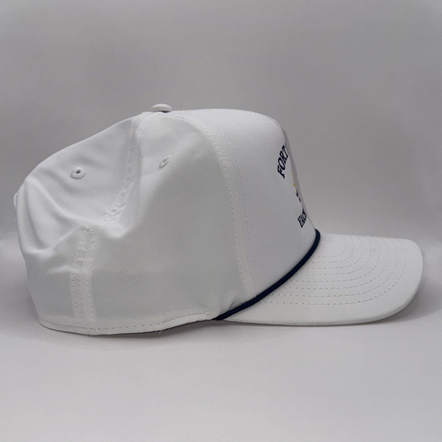 Fort Worth Yacht Club White with Navy Rope Imperial Cap