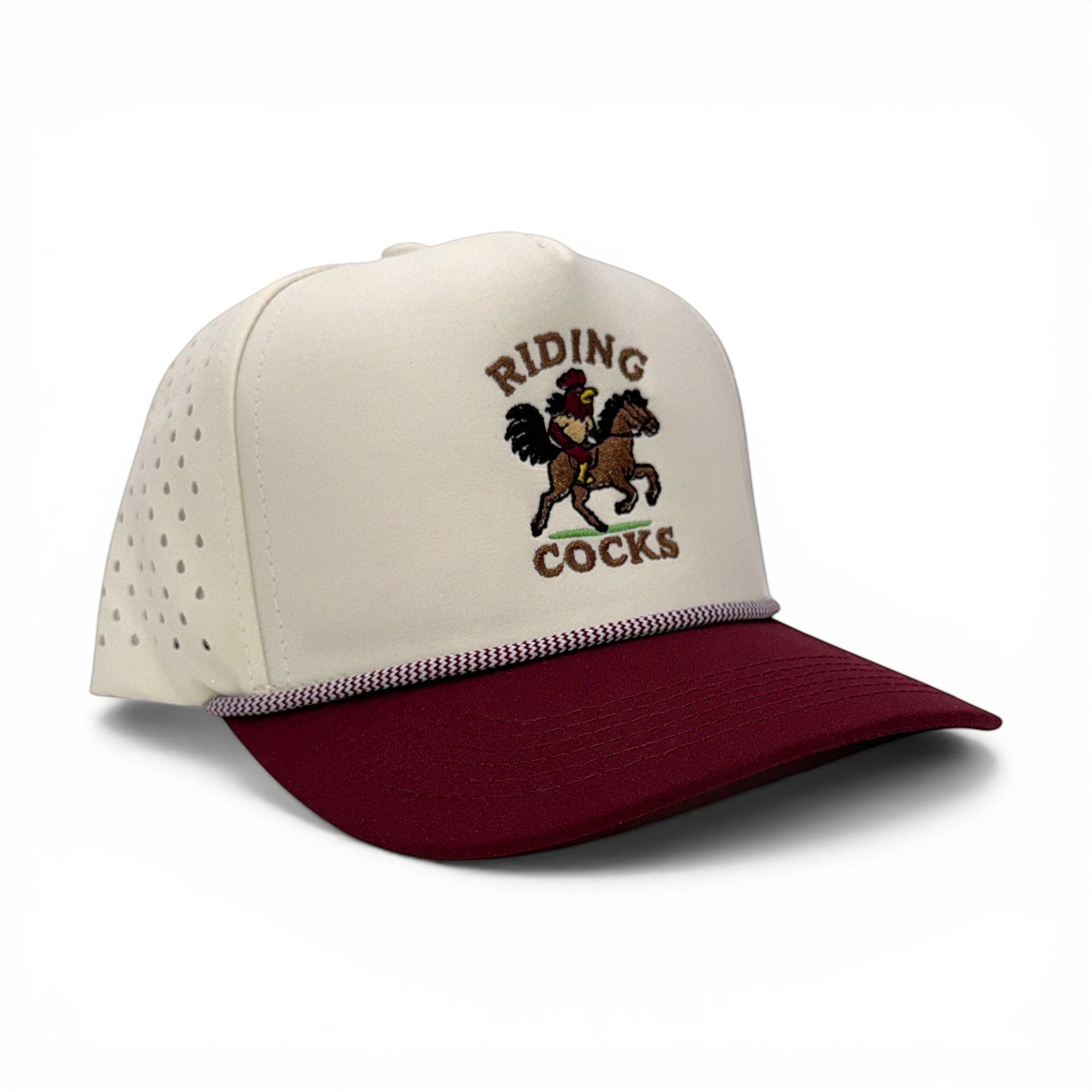 Riding Cocks Roper Cap – lifestyle view – Mad Capper embroidered hat