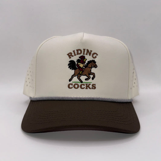 Riding Cocks Tan & Brown Rope Cap