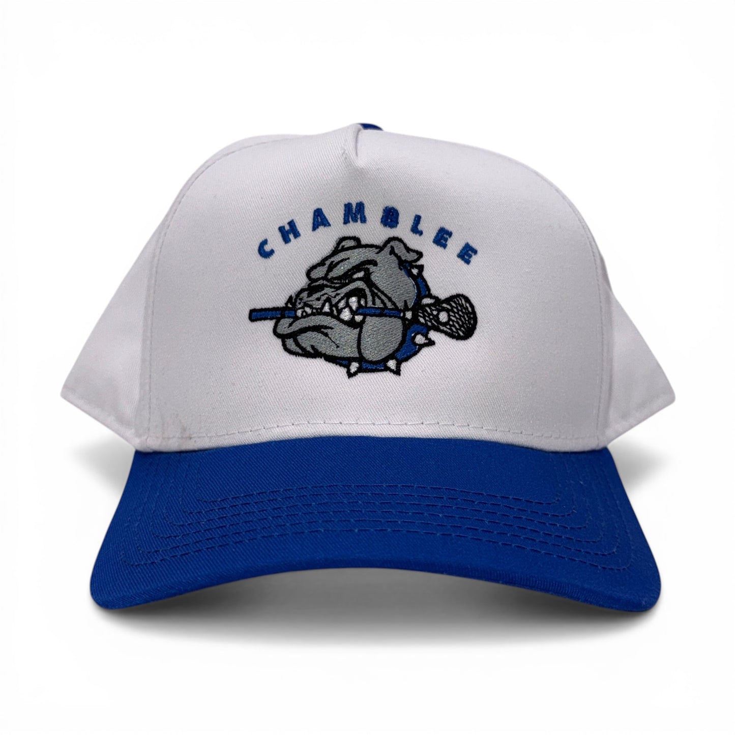 Chamblee HS Lacrosse Cap – detail view – Mad Capper embroidered hat