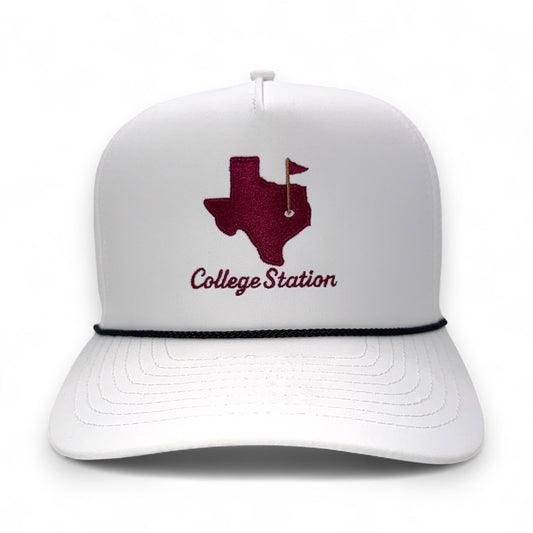 The College Station Gameday Hat – Embroidered Rope Cap