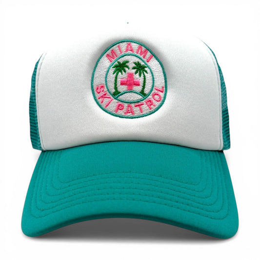 Miami Ski Patrol Trucker Hat – view 11 – Mad Capper embroidered hat