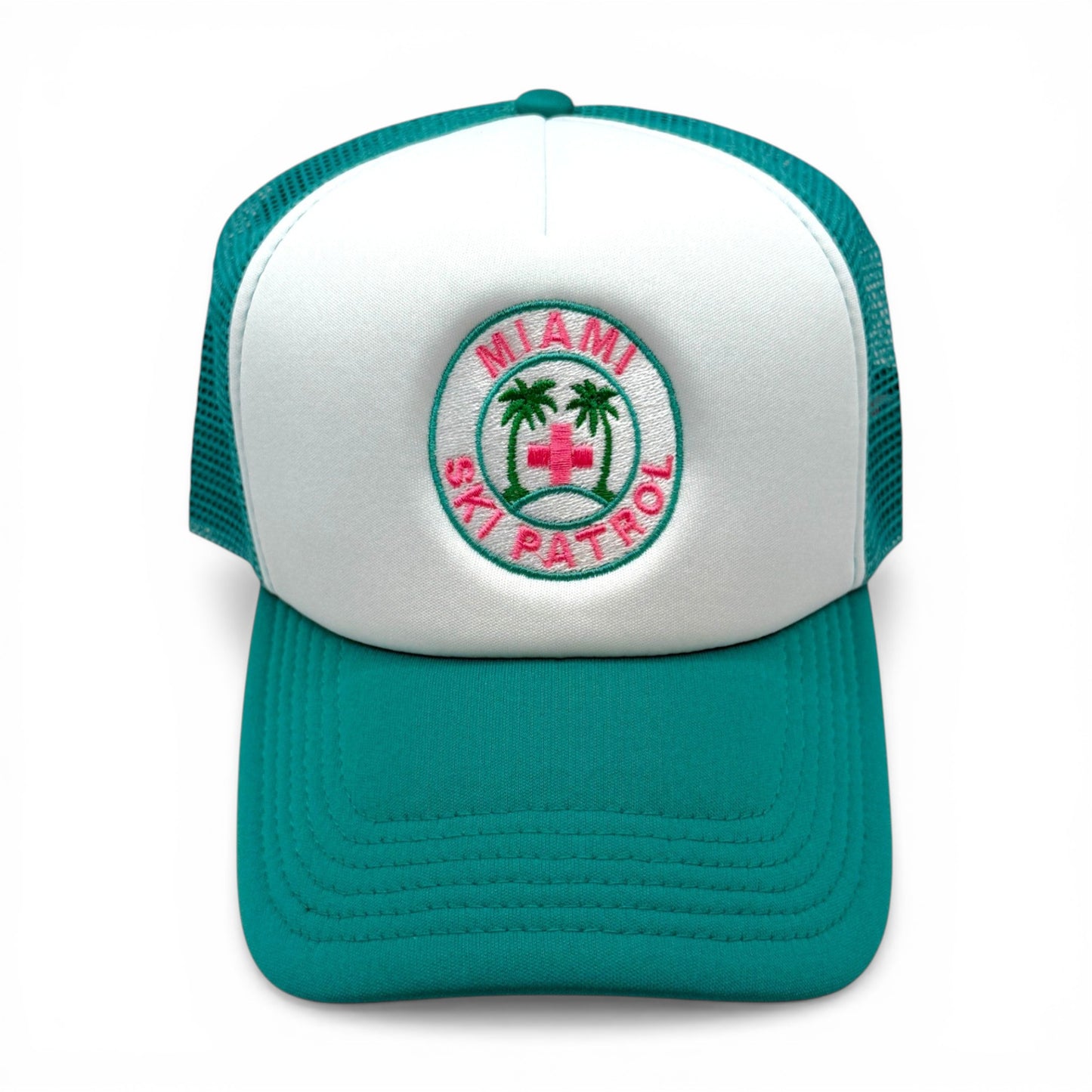 Miami Ski Patrol Trucker Hat – view 12 – Mad Capper embroidered hat