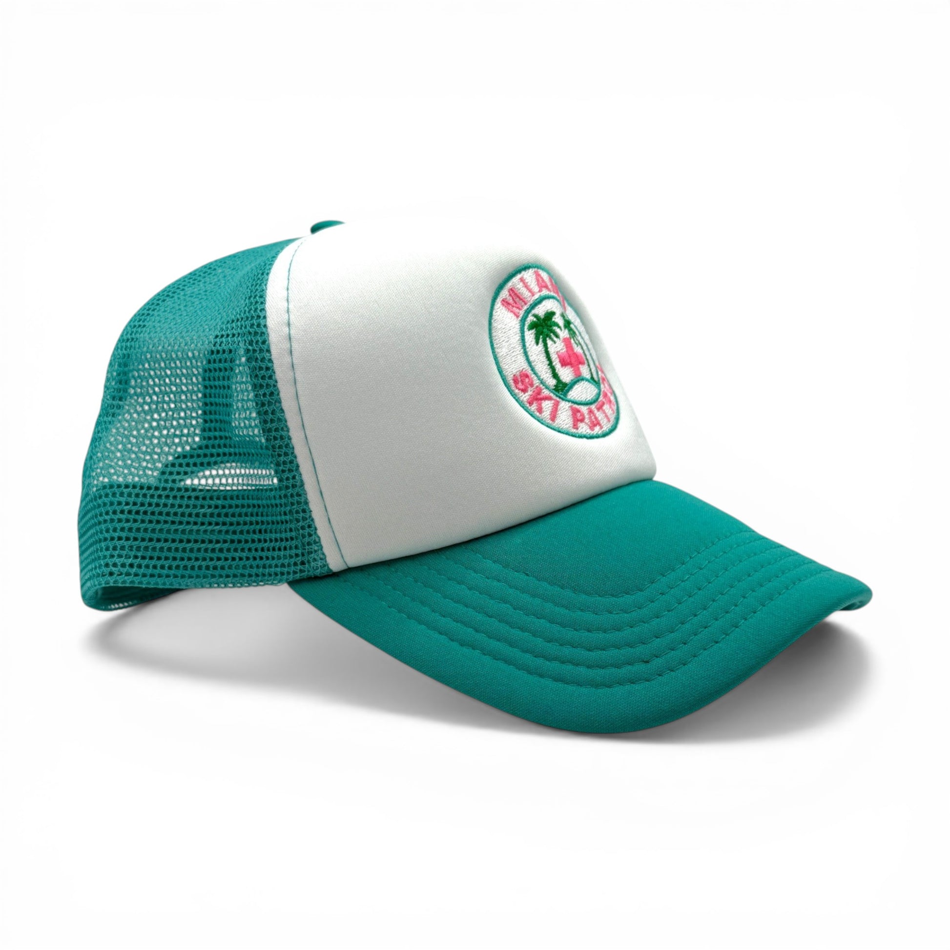Miami Ski Patrol Trucker Hat – view 13 – Mad Capper embroidered hat