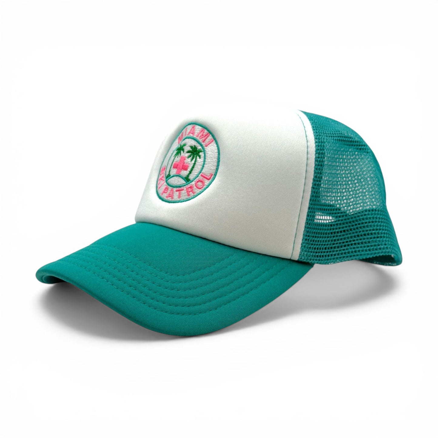 Miami Ski Patrol Trucker Hat – view 14 – Mad Capper embroidered hat