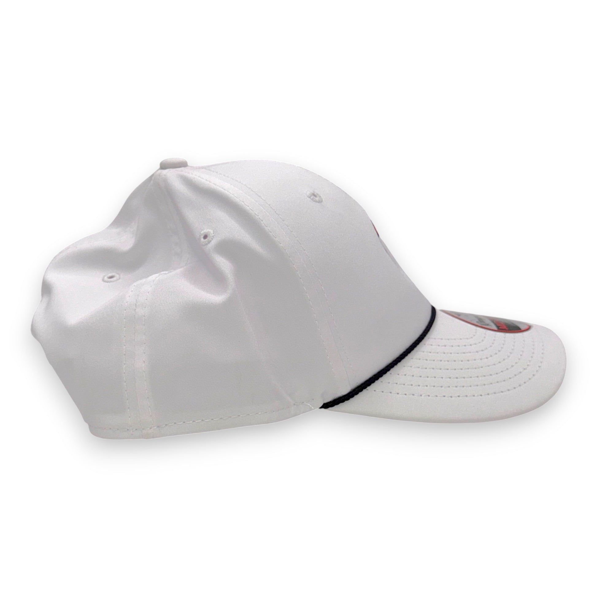 White Lone Star Astronaut hat side profile - showing rope construction and breathable design
